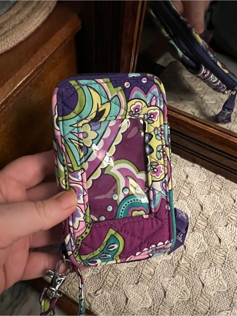 VERA BRADLEY Quilted Smartphone Wallet Wristlet Retired Heather Paisley *NWT*